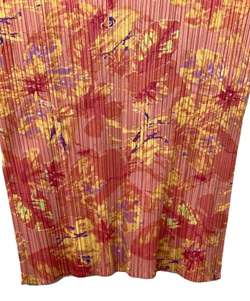 PLEATS PLEASE（プリーツプリーズ）PLEATS PLEASE (プリーツプリーズ) 半袖ブラウス ピンク×イエロー サイズ:3の古着・服飾アイテム