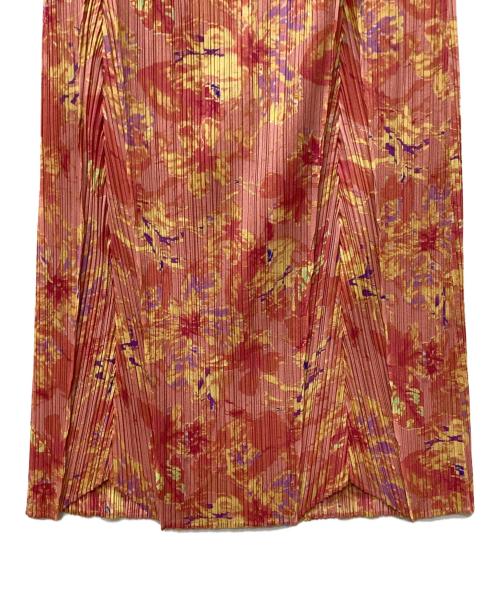 PLEATS PLEASE（プリーツプリーズ）PLEATS PLEASE (プリーツプリーズ) ロングスカート ピンク×イエロー サイズ:3の古着・服飾アイテム