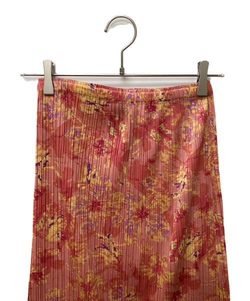 PLEATS PLEASE（プリーツプリーズ）PLEATS PLEASE (プリーツプリーズ) ロングスカート ピンク×イエロー サイズ:3の古着・服飾アイテム