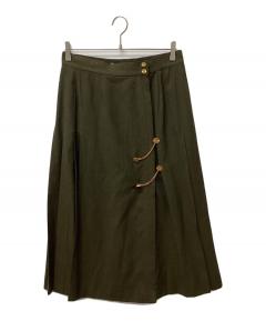 中古・古着通販】CHANEL (シャネル) プリーツスカート ブラック サイズ