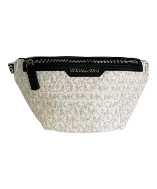 MICHAEL KORS（マイケル・コース）MICHAEL KORS (マイケルコース) ボディーバッグ ホワイト×ブラックの古着・服飾アイテム