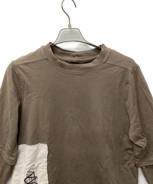 RICK OWENS DRKSHDW（リックオウエンス ダークシャドウ）RICK OWENS DRKSHDW (リックオウエンス ダークシャドウ) フェイクレイヤードカットソー ベージュ サイズ:Sの古着・服飾アイテム