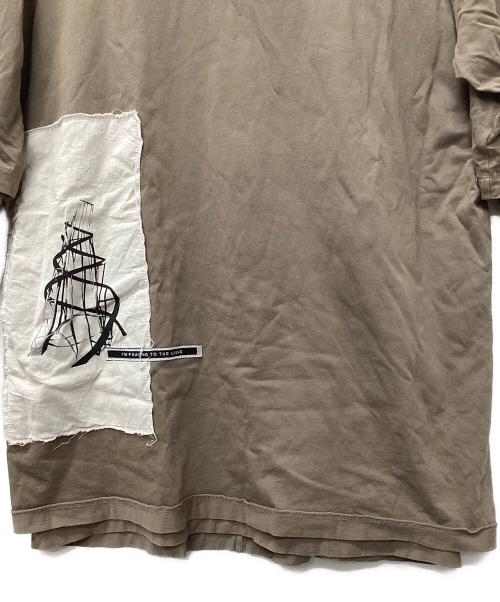 RICK OWENS DRKSHDW（リックオウエンス ダークシャドウ）RICK OWENS DRKSHDW (リックオウエンス ダークシャドウ) フェイクレイヤードカットソー ベージュ サイズ:Sの古着・服飾アイテム