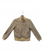 BURBERRY BLUE LABELバーバリーロンドンブルーレーベル）の古着「ノバチェックジップアップジャケット」｜ベージュ