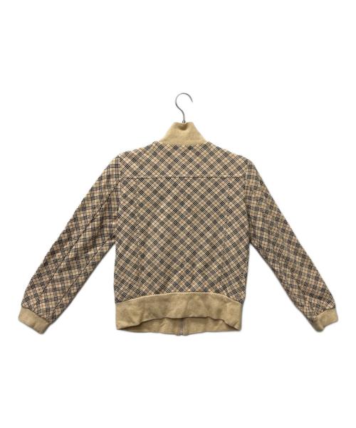 BURBERRY BLUE LABEL（バーバリーロンドンブルーレーベル）BURBERRY BLUE LABEL (バーバリーロンドンブルーレーベル) ノバチェックジップアップジャケット ベージュ サイズ:38の古着・服飾アイテム