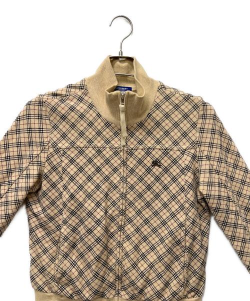 BURBERRY BLUE LABEL（バーバリーロンドンブルーレーベル）BURBERRY BLUE LABEL (バーバリーロンドンブルーレーベル) ノバチェックジップアップジャケット ベージュ サイズ:38の古着・服飾アイテム