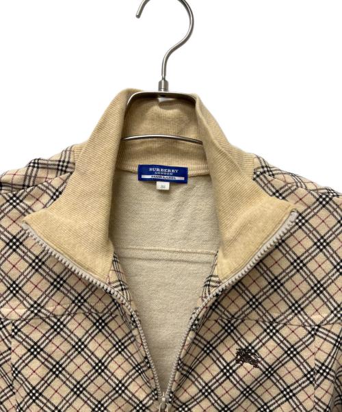 BURBERRY BLUE LABEL（バーバリーロンドンブルーレーベル）BURBERRY BLUE LABEL (バーバリーロンドンブルーレーベル) ノバチェックジップアップジャケット ベージュ サイズ:38の古着・服飾アイテム