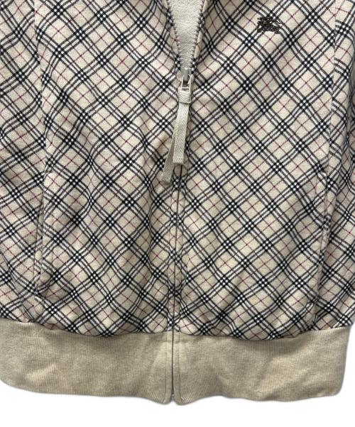 BURBERRY BLUE LABEL（バーバリーロンドンブルーレーベル）BURBERRY BLUE LABEL (バーバリーロンドンブルーレーベル) ノバチェックジップアップジャケット ベージュ サイズ:38の古着・服飾アイテム
