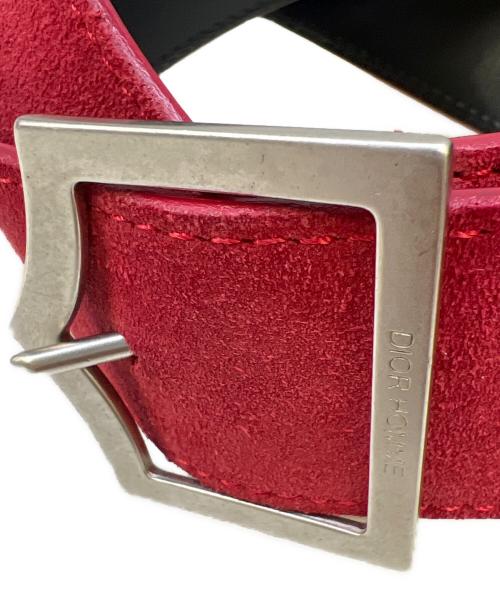 DIOR HOMME（ディオール オム）DIOR HOMME (ディオール オム) ベルト レッドの古着・服飾アイテム
