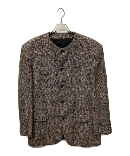 ISSEY MIYAKE（イッセイミヤケ）ISSEY MIYAKE (イッセイミヤケ) ノーカラージャケット グレー サイズ:Mの古着・服飾アイテム