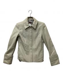 KENZO（ケンゾー）の古着「ラムレザージャケット」｜ベージュ