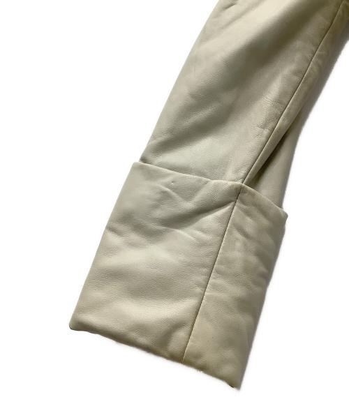 KENZO（ケンゾー）KENZO (ケンゾー) ラムレザージャケット ベージュ サイズ:38の古着・服飾アイテム