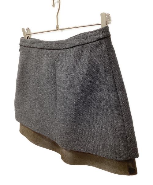 LOUIS VUITTON（ルイ ヴィトン）LOUIS VUITTON (ルイ ヴィトン) 切替スカート グレー サイズ:38の古着・服飾アイテム