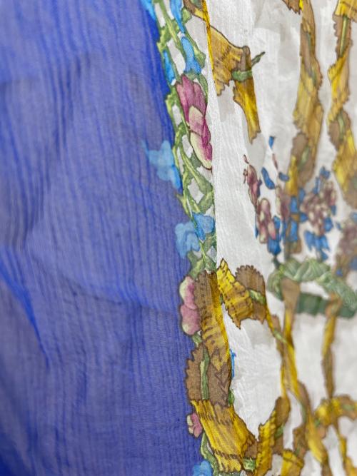 HERMES（エルメス）HERMES (エルメス) スカーフ ブルーの古着・服飾アイテム