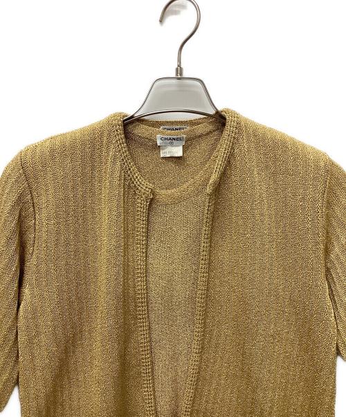 CHANEL（シャネル）CHANEL (シャネル) アンサンブルカーディガン ゴールド サイズ: -の古着・服飾アイテム