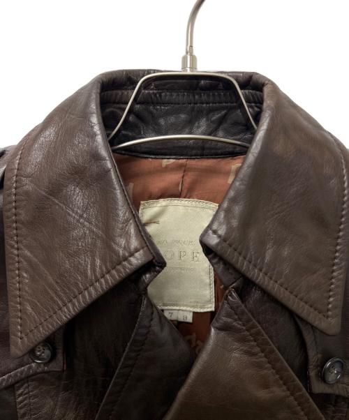 ROPE（ロペ）ROPE (ロペ) レザーコート ブラウン サイズ:7 9の古着・服飾アイテム