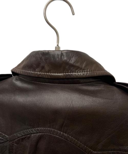 ROPE（ロペ）ROPE (ロペ) レザーコート ブラウン サイズ:7 9の古着・服飾アイテム