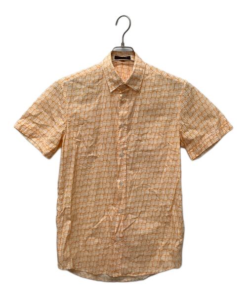LOUIS VUITTON（ルイ ヴィトン）LOUIS VUITTON (ルイ ヴィトン) 半袖シャツ ホワイト×オレンジ サイズ:XXSの古着・服飾アイテム