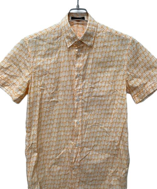 LOUIS VUITTON（ルイ ヴィトン）LOUIS VUITTON (ルイ ヴィトン) 半袖シャツ ホワイト×オレンジ サイズ:XXSの古着・服飾アイテム