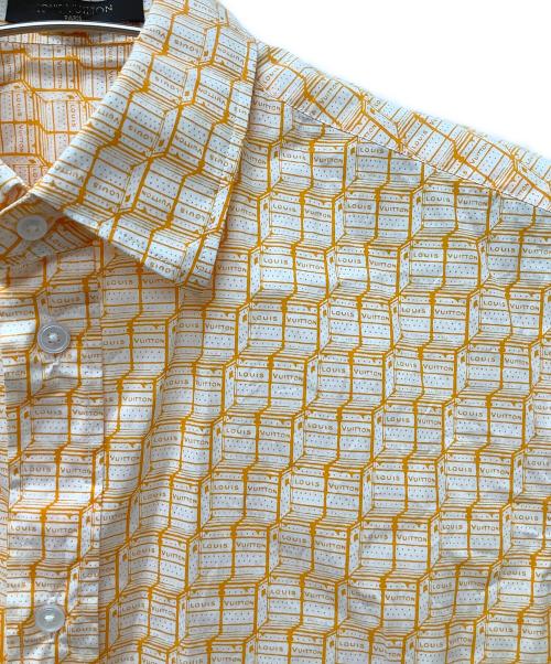 LOUIS VUITTON（ルイ ヴィトン）LOUIS VUITTON (ルイ ヴィトン) 半袖シャツ ホワイト×オレンジ サイズ:XXSの古着・服飾アイテム