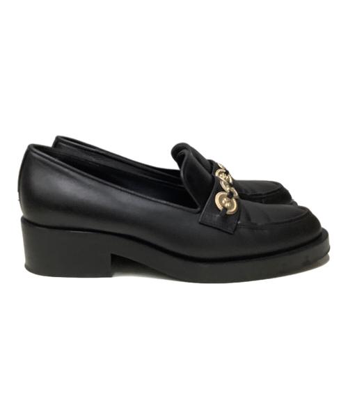 CHANEL（シャネル）CHANEL (シャネル) カーフスキン ローファー ブラック サイズ:37の古着・服飾アイテム