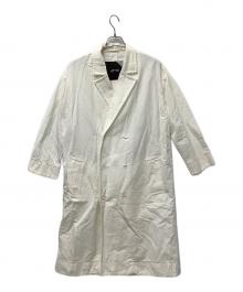 ATON（エイトン）の古着「ステンカラーコート」｜ホワイト