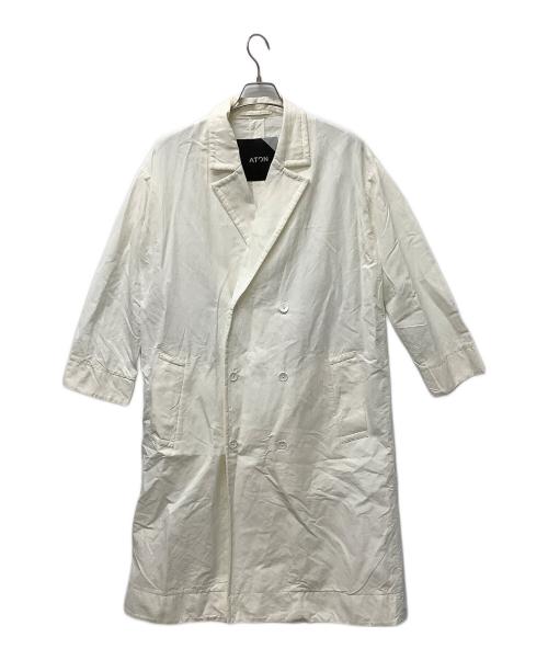 ATON（エイトン）ATON (エイトン) ステンカラーコート ホワイト サイズ:00の古着・服飾アイテム