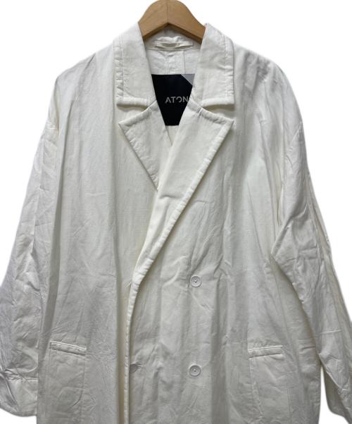 ATON（エイトン）ATON (エイトン) ステンカラーコート ホワイト サイズ:00の古着・服飾アイテム