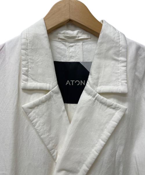 ATON（エイトン）ATON (エイトン) ステンカラーコート ホワイト サイズ:00の古着・服飾アイテム