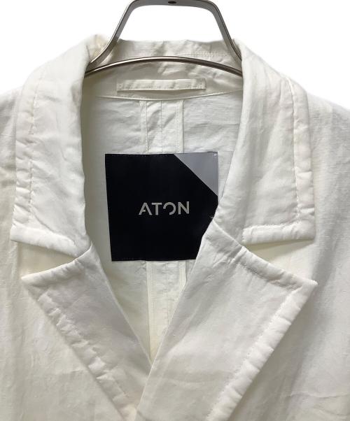 ATON（エイトン）ATON (エイトン) ステンカラーコート ホワイト サイズ:00の古着・服飾アイテム