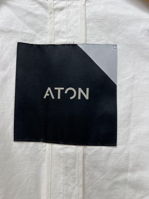 ATON（エイトン）ATON (エイトン) ステンカラーコート ホワイト サイズ:00の古着・服飾アイテム