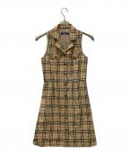 BURBERRY BLUE LABELバーバリーロンドンブルーレーベル）の古着「ノースリーブワンピース」｜ブラウン