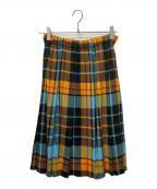 PLEATS PLEASEプリーツプリーズ）の古着「プリーツスカート」｜イエロー×ブルー