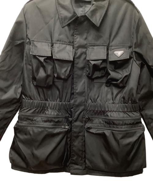 PRADA（プラダ）PRADA (プラダ) マルチポケットコットンサファリジャケット ブラック サイズ:48の古着・服飾アイテム