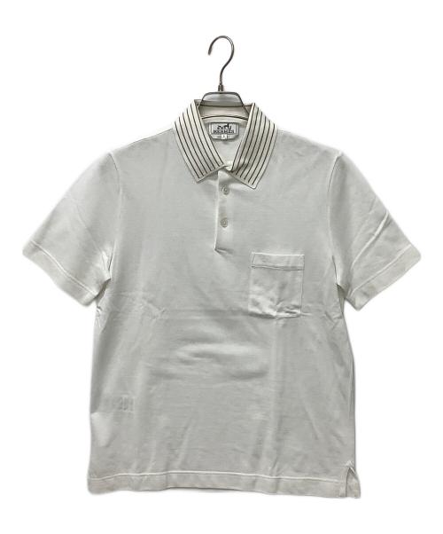 HERMES（エルメス）HERMES (エルメス) ポロシャツ ホワイト サイズ:Sの古着・服飾アイテム