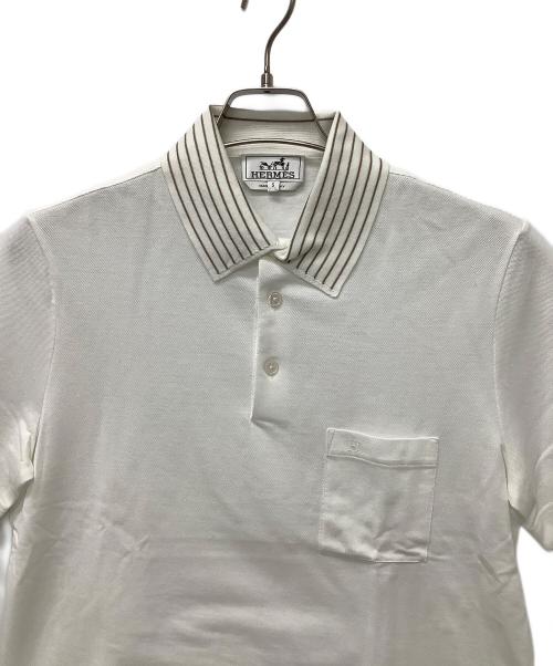 HERMES（エルメス）HERMES (エルメス) ポロシャツ ホワイト サイズ:Sの古着・服飾アイテム
