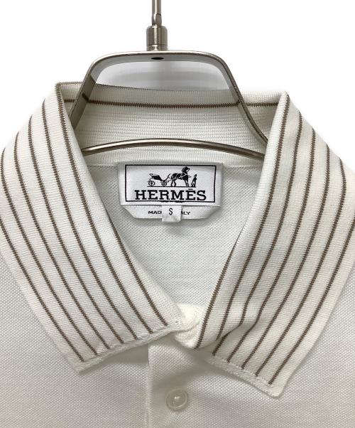 HERMES（エルメス）HERMES (エルメス) ポロシャツ ホワイト サイズ:Sの古着・服飾アイテム