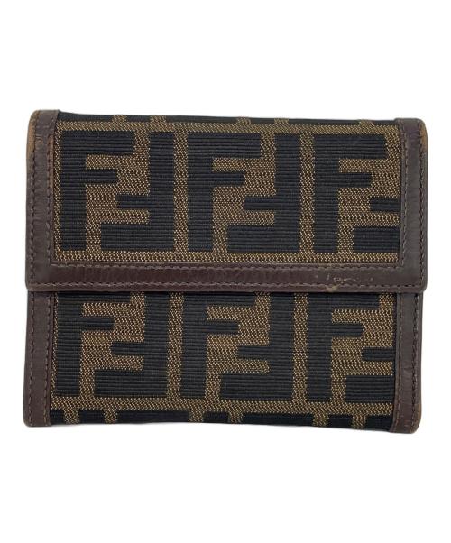 FENDI（フェンディ）FENDI (フェンディ) 3つ折り財布 ブラウンの古着・服飾アイテム