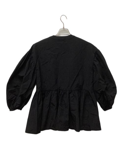 Adam et Rope（アダム エ ロペ）Adam et Rope (アダム エ ロペ) ペプラムジップブラウス ブラック サイズ:FREEの古着・服飾アイテム