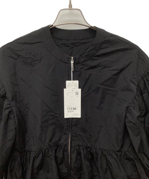 Adam et Rope（アダム エ ロペ）Adam et Rope (アダム エ ロペ) ペプラムジップブラウス ブラック サイズ:FREEの古着・服飾アイテム