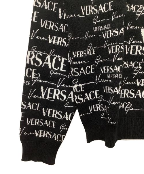 VERSACE（ヴェルサーチェ）VERSACE (ヴェルサーチェ) ジャガードロゴニット ブラック サイズ:52の古着・服飾アイテム