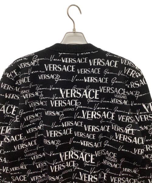 VERSACE（ヴェルサーチェ）VERSACE (ヴェルサーチェ) ジャガードロゴニット ブラック サイズ:52の古着・服飾アイテム