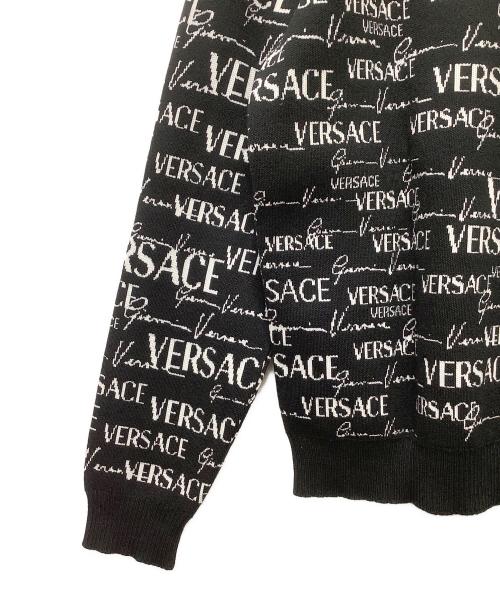 VERSACE（ヴェルサーチェ）VERSACE (ヴェルサーチェ) ジャガードロゴニット ブラック サイズ:52の古着・服飾アイテム