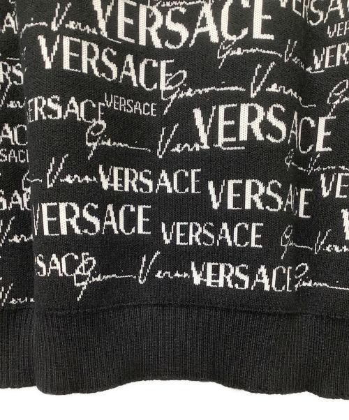 VERSACE（ヴェルサーチェ）VERSACE (ヴェルサーチェ) ジャガードロゴニット ブラック サイズ:52の古着・服飾アイテム