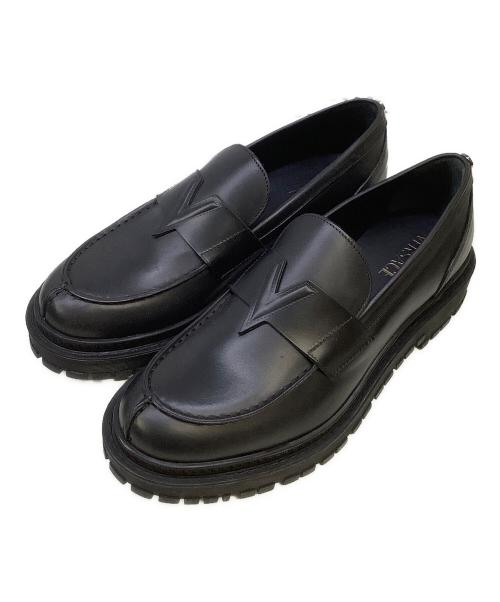 VERSACE（ヴェルサーチェ）VERSACE (ヴェルサーチェ) ローファー ブラック サイズ:411/2の古着・服飾アイテム