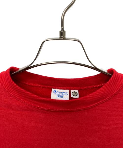 Champion REVERSE WEAVE（チャンピオン リバース ウィーブ）Champion REVERSE WEAVE (チャンピオン リバース ウィーブ) LOWERCASE (ロウワーケース) 裏起毛スウェット レッド サイズ:Lの古着・服飾アイテム