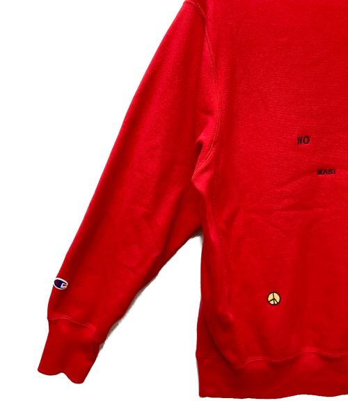 Champion REVERSE WEAVE（チャンピオン リバース ウィーブ）Champion REVERSE WEAVE (チャンピオン リバース ウィーブ) LOWERCASE (ロウワーケース) 裏起毛スウェット レッド サイズ:Lの古着・服飾アイテム