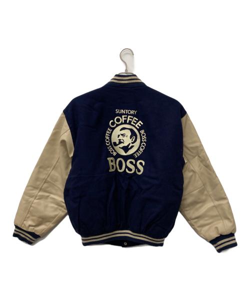 SUNTORY BOSS（サントリーボス）SUNTORY BOSS (サントリーボス) スタジャン ネイビー×ベージュ サイズ:-の古着・服飾アイテム