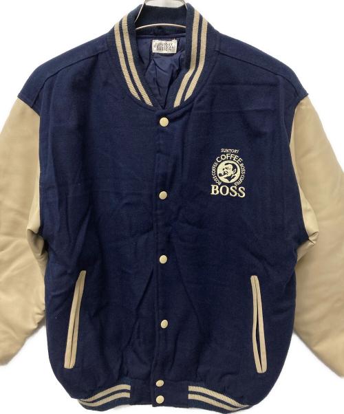 SUNTORY BOSS（サントリーボス）SUNTORY BOSS (サントリーボス) スタジャン ネイビー×ベージュ サイズ:-の古着・服飾アイテム