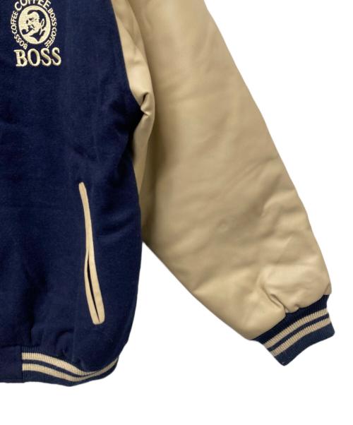 SUNTORY BOSS（サントリーボス）SUNTORY BOSS (サントリーボス) スタジャン ネイビー×ベージュ サイズ:-の古着・服飾アイテム